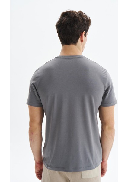 Erkek Regular Fit Yazı Baskılı Süprem Bisiklet Yaka Tişört Y29344472902