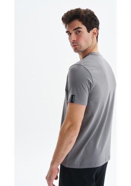 Erkek Regular Fit Yazı Baskılı Süprem Bisiklet Yaka Tişört Y29344472302