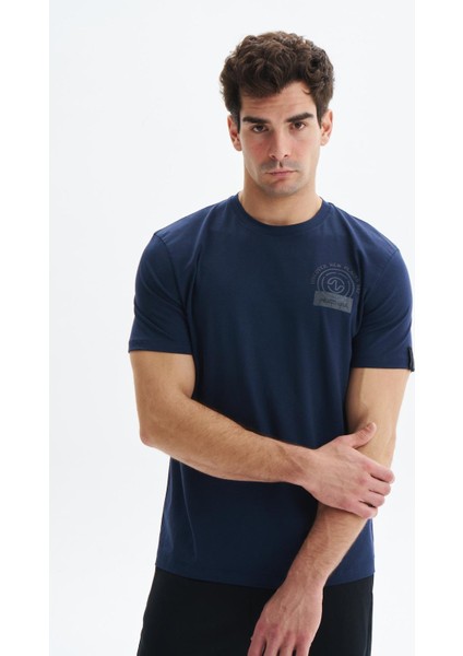 Erkek Regular Fit Yazı Baskılı Süprem Bisiklet Yaka Tişört Y29344472302