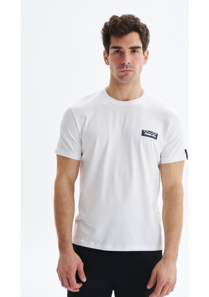 Erkek Regular Fit Yazı Baskılı Süprem Bisiklet Yaka Tişört Y29344472302