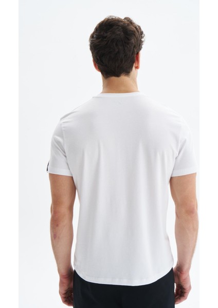 Erkek Regular Fit Yazı Baskılı Süprem Bisiklet Yaka Tişört Y29344472302