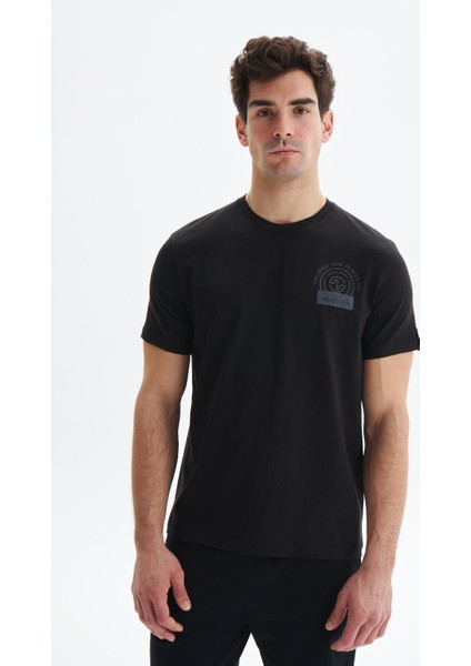 Erkek Regular Fit Yazı Baskılı Süprem Bisiklet Yaka Tişört Y29344472302