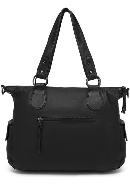 Yıkama Deri Omuz Askılı Kadın Çantası 21K Barcelona 1926 modelleri