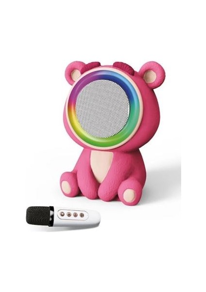 Avc BTS-253 20W 2400 Mah Karaoke Mikrofonlu Ayıcık Bluetooth Hoparlör