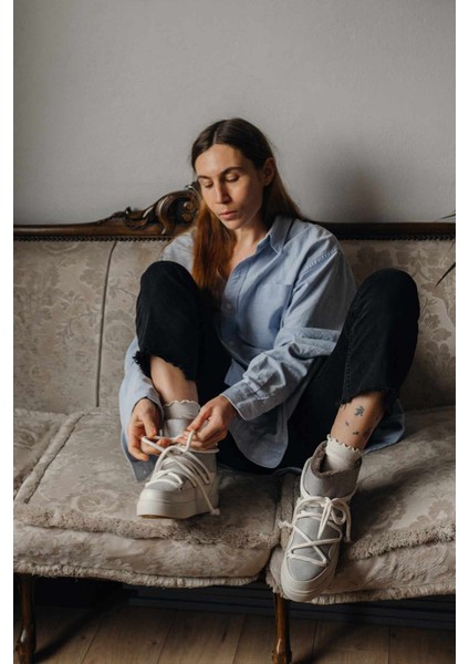 Hakiki Kürklü Kadın Sneaker 355074 fırsatları