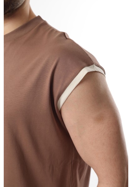 Vizon Sıfır Kol Erkek Şort T-Shirt Takım E7308