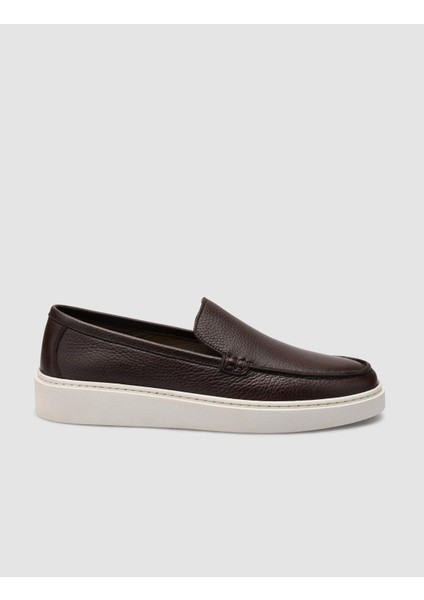 %100 Deri Kahverengi Erkek Loafer