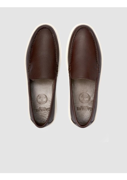 %100 Deri Kahverengi Erkek Loafer fırsatları