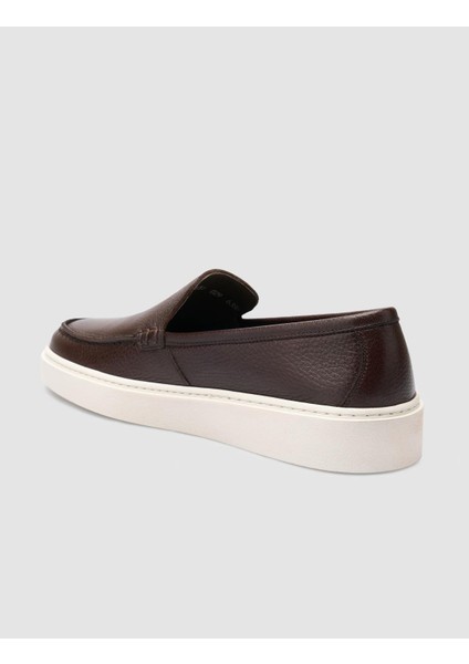 %100 Deri Kahverengi Erkek Loafer indirimleri