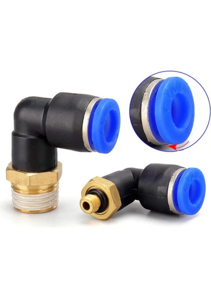 Pnömatik Dirsek Bağlantı 1/2 - 16 mm