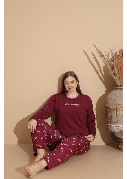 Büyük Beden Pamuklu Milan Kumaş Kadın Pijama Takımı fiyatları