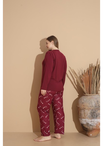 Büyük Beden Pamuklu Milan Kumaş Kadın Pijama Takımı modelleri