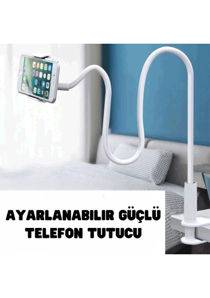 Masaüstü Telefon Tutucu Akrobat Teleskobik Kıskaçlı 360 Derece Dönen Telefon Standı indirimleri