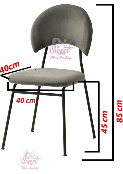 Mini 60 x 100 Milano Mdf Ortadan Açılır Masa 4 Adet Suna Sandalye