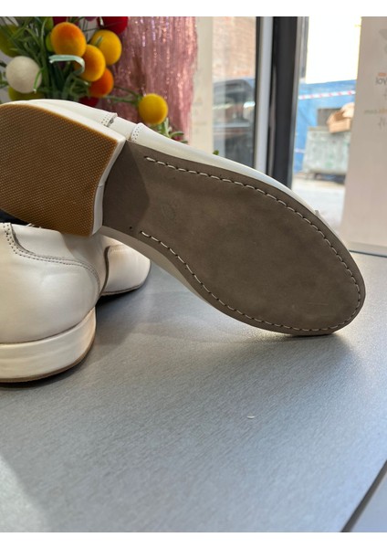 Krem Deri Maskaratlı Çarık Model Erkek Tango - Dans Ayakkabısı indirimleri