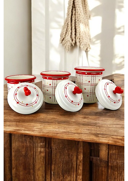 Emaye Kavanoz Kapaklı-1 /-1.3 / -1.5 Litre-Baharatlık, Çeyiz ,yoğurt Mayalama, Çok Amaçlı Kavanoz fiyatları