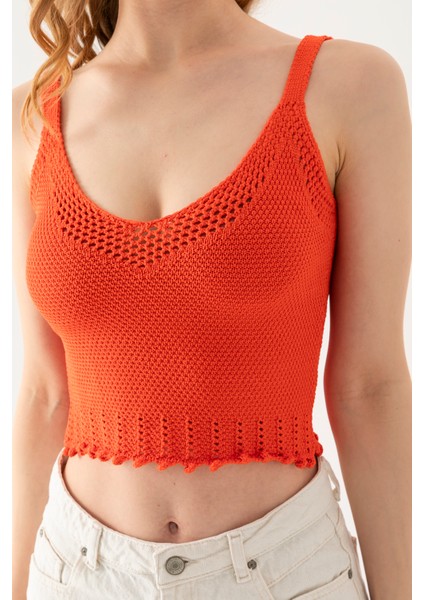 Petek Örgülü Askılı Crop Top, Body, Şık Rahat V Yaka Fitilli Kolsuz T-Shirt Krop, Askılı Krop, Top. fiyatları