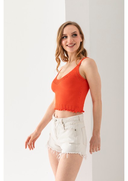 Petek Örgülü Askılı Crop Top, Body, Şık Rahat V Yaka Fitilli Kolsuz T-Shirt Krop, Askılı Krop, Top. modelleri