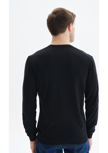 Erkek Slim Fit Basic V Yaka Triko Kazak K9KRO0852