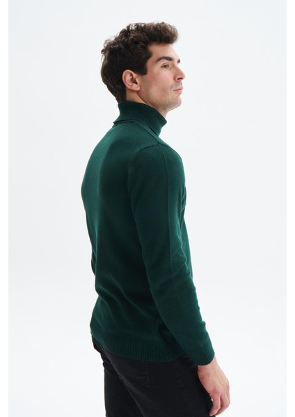Erkek Slim Fit Likralı Akrilik Kumaş Boğazlı Yaka Triko Kazak K0KRO0862 fırsatları