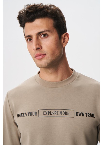 Erkek Slim Fit Su Geçirmeyen Scuba Kumaş Interlok Bisiklet Yaka Sweatshirt K28124988801 fiyatları