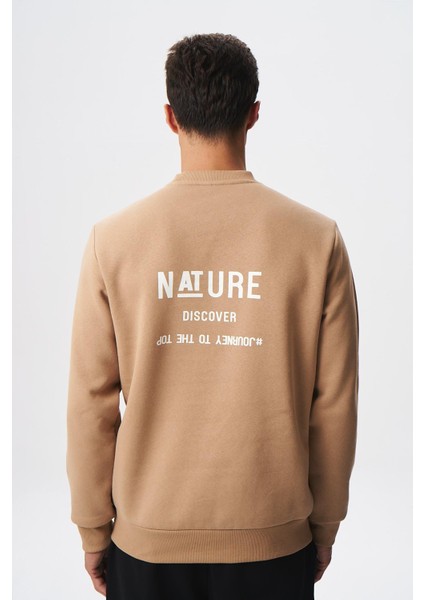 Baskılı Yazılı Regular Fit Şardonlu Erkek Bisiklet Yaka Sweatshirt K28124602901 indirimleri