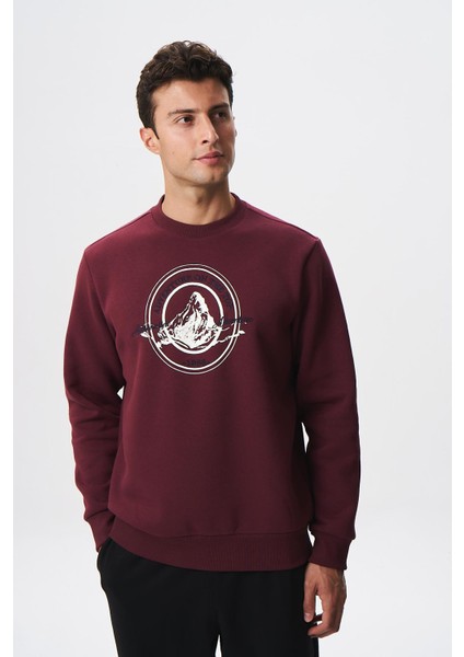 Baskılı Yazılı Regular Fit Şardonlu Erkek Bisiklet Yaka Sweatshirt K28124602901 modelleri