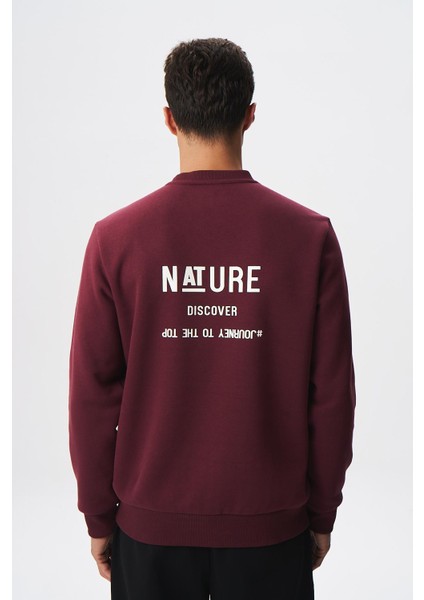 Baskılı Yazılı Regular Fit Şardonlu Erkek Bisiklet Yaka Sweatshirt K28124602901 fırsatları