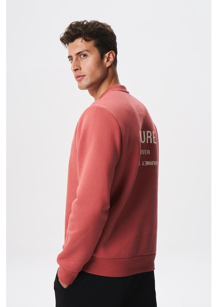 Baskılı Yazılı Regular Fit Şardonlu Erkek Bisiklet Yaka Sweatshirt K28124602901 fırsatları