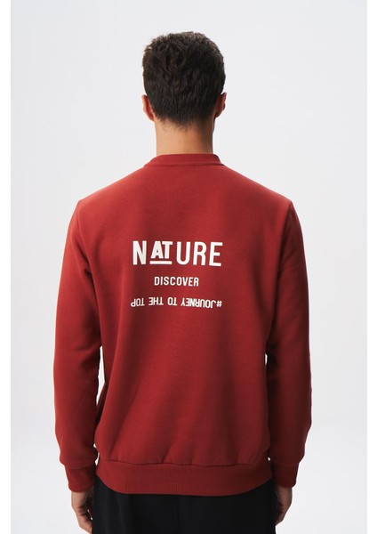 Baskılı Yazılı Regular Fit Şardonlu Erkek Bisiklet Yaka Sweatshirt K28124602901 indirimleri