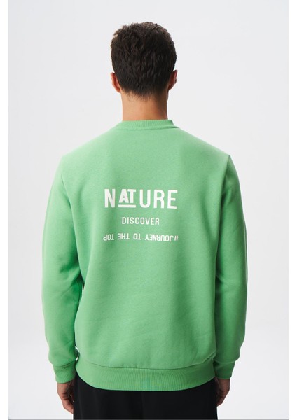 Baskılı Yazılı Regular Fit Şardonlu Erkek Bisiklet Yaka Sweatshirt K28124602901 indirimleri