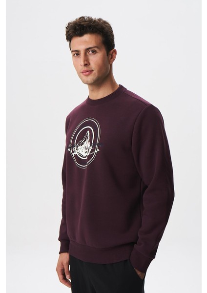 Baskılı Yazılı Regular Fit Şardonlu Erkek Bisiklet Yaka Sweatshirt K28124602901 modelleri