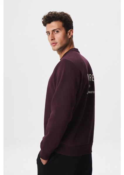 Baskılı Yazılı Regular Fit Şardonlu Erkek Bisiklet Yaka Sweatshirt K28124602901 fırsatları