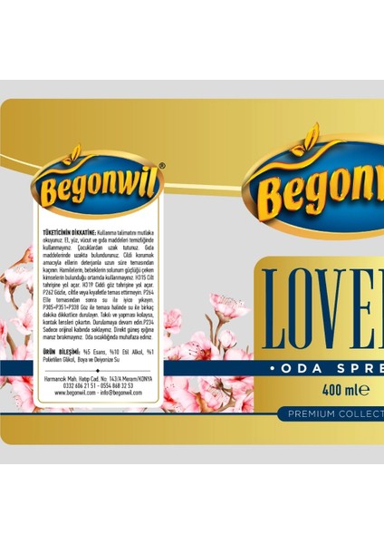 Premium Oda Spreyi 400 ml - Lovely