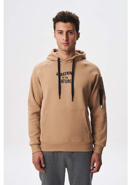 Erkek Regular Fit Koldan Cepli Kapşonlu Sweatshirt K28254627801