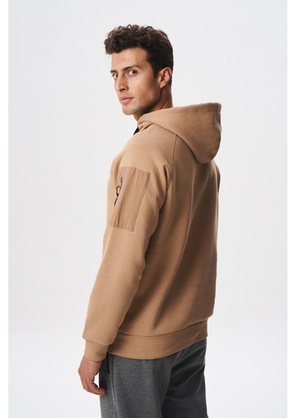 Erkek Regular Fit Koldan Cepli Kapşonlu Sweatshirt K28254627801 fırsatları