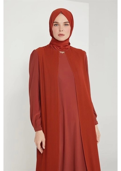 Abiye Elbise 21KD3308 Kiremit