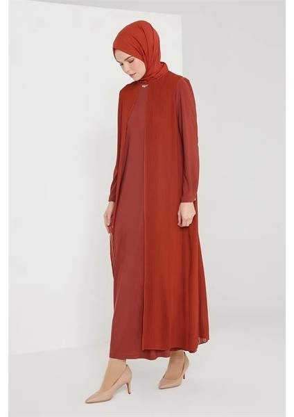 Abiye Elbise 21KD3308 Kiremit