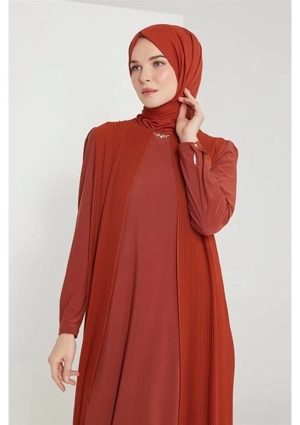Abiye Elbise 21KD3308 Kiremit