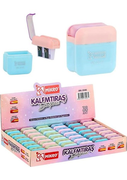 Çift Delikli Küp Kalemtıraş (MK-2040)