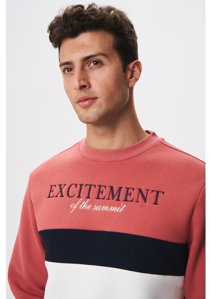 Erkek Regular Fit Yazılı Baskılı Bisiklet Yaka Sweatshirt K28124602701