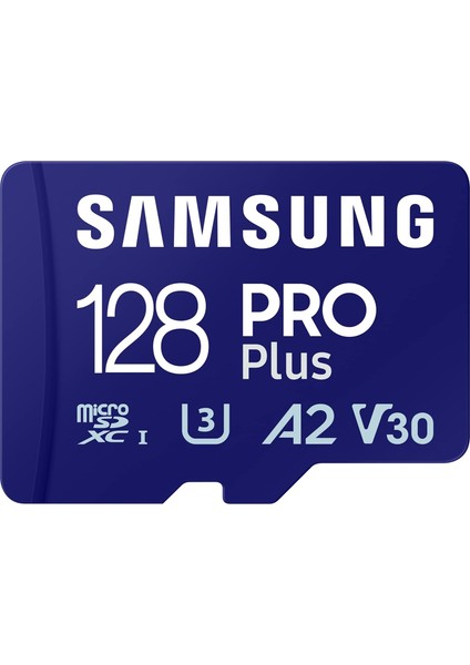 Pro Plus 128GB Microsdxc Bellek Kartı, 180MB/S Okuma, 130MB/S Yazma, Uhs-I, U3, V30, A2, Sd Adaptörlü