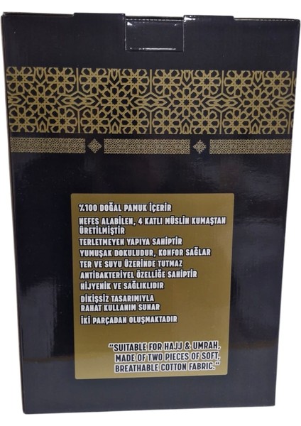 Müslin Ihram Takımı Seti, Ihram Kemeri ve Ihram Sabunu Hediyeli