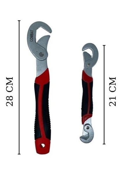 Buffer® Çok Fonksiyonlu Ergonomik Ayarlanabilir Büyük Küçük Akıllı Pense Anahtar 2li Set