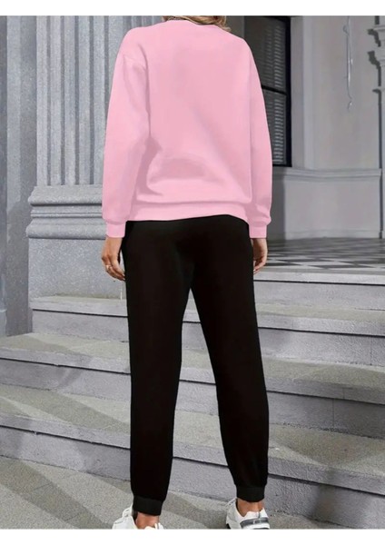 Eşofman Takımı Nasa Baskılı Ünisex Kışlık Sweatshirt ve Eşofman Altı 2 Li Set Combin Takım Pamuklu