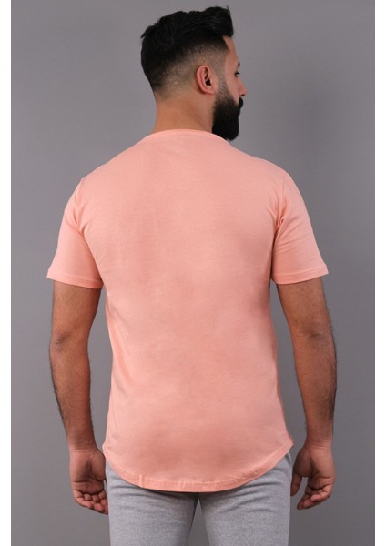 Pudra Rengi Erkek Tişört Oval Kesimli Slim Fit Tişört Standart Kesim (Psokt-S) modelleri