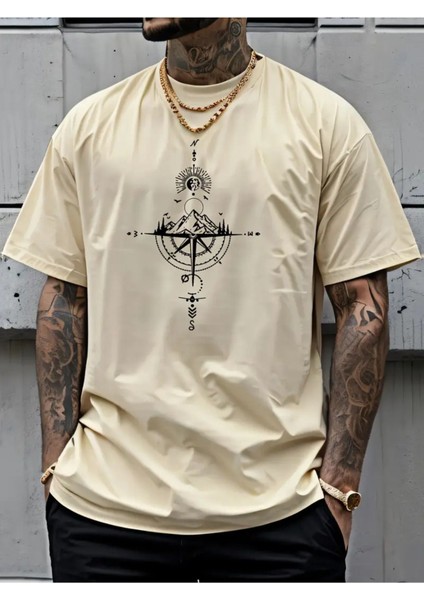 Pusula Baskılı Özel Tasarım Unisex Tshirt