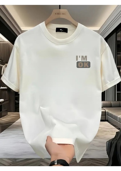 I'm Ok Baskılı Oversize Tshirt