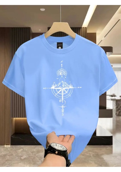 Pusula Baskılı Özel Tasarım Unisex Tshirt