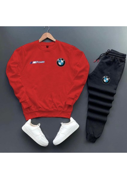 Bmw Baskılı Original Ünisex Kışlık Sweatshirt ve Eşofman Altı 2 Li Set Combin Takım